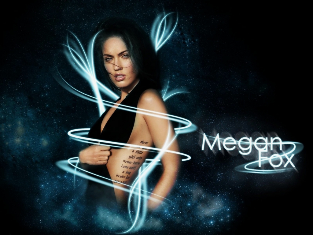 Megan Fox Between Light for 1024 x 768 resolution