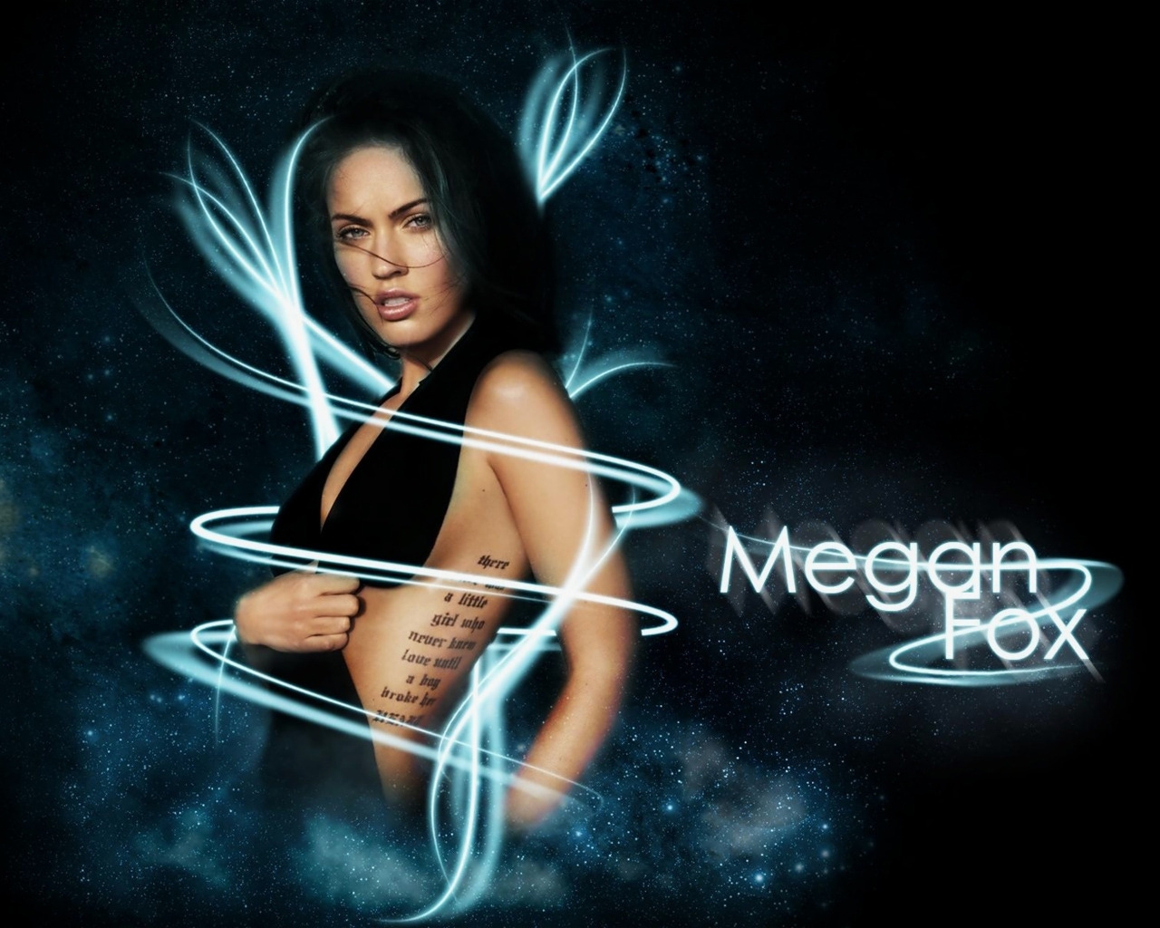 Megan Fox Between Light for 1280 x 1024 resolution