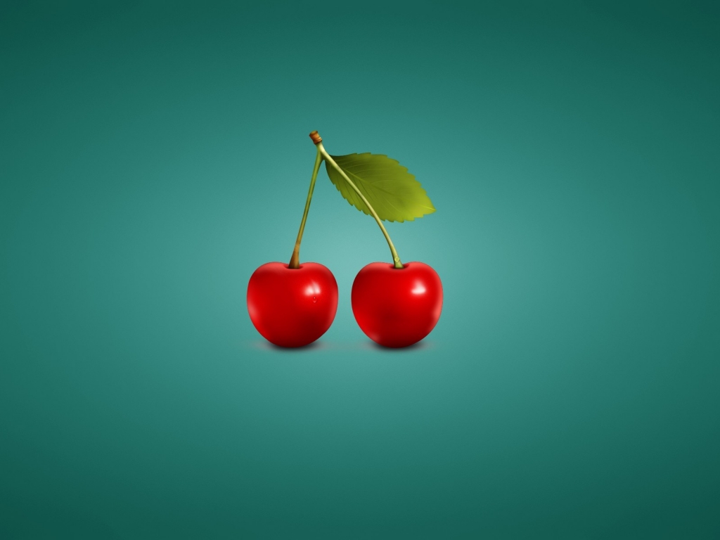 Minimalistic Cherries for 1024 x 768 resolution