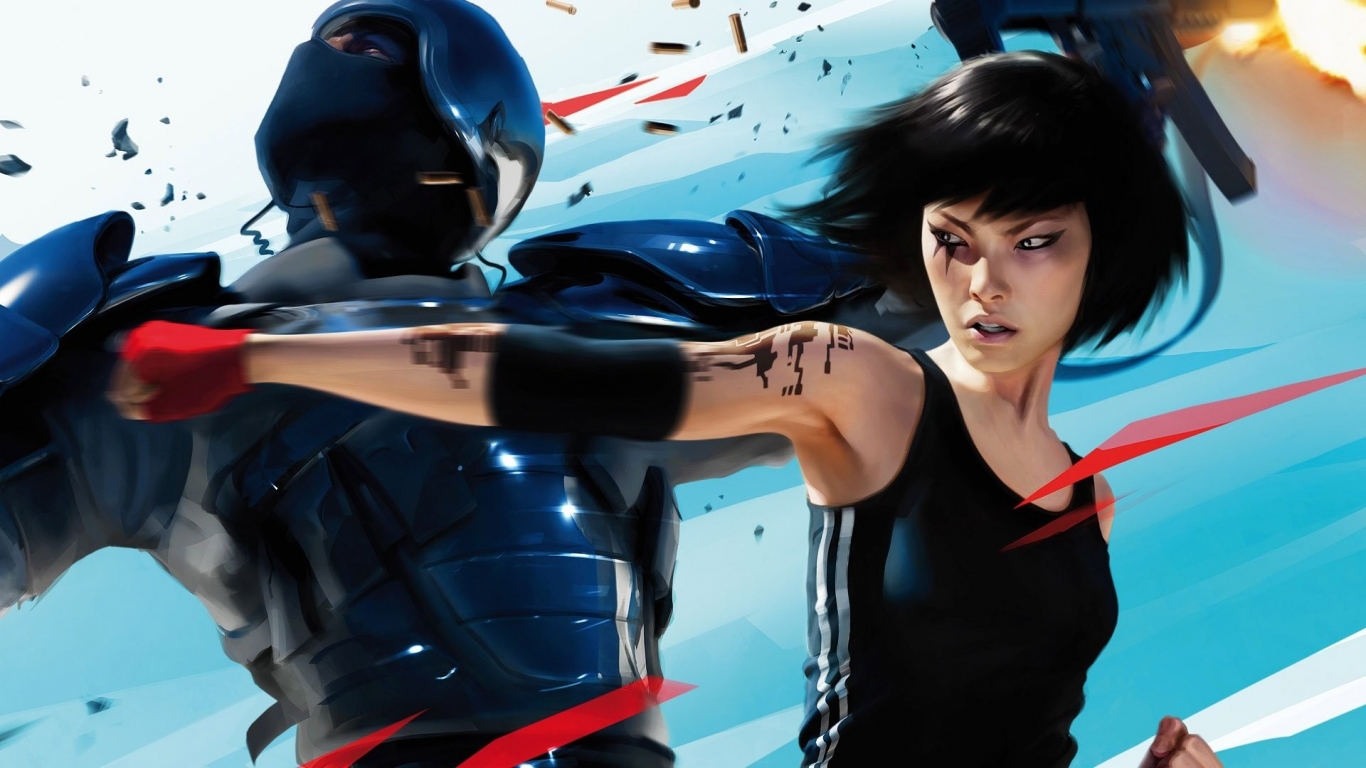 Mirrors Edge 2 Fight for 1366 x 768 HDTV resolution
