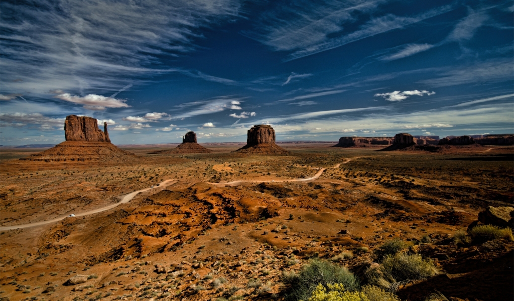 Monument Valley Landscape for 1024 x 600 widescreen resolution