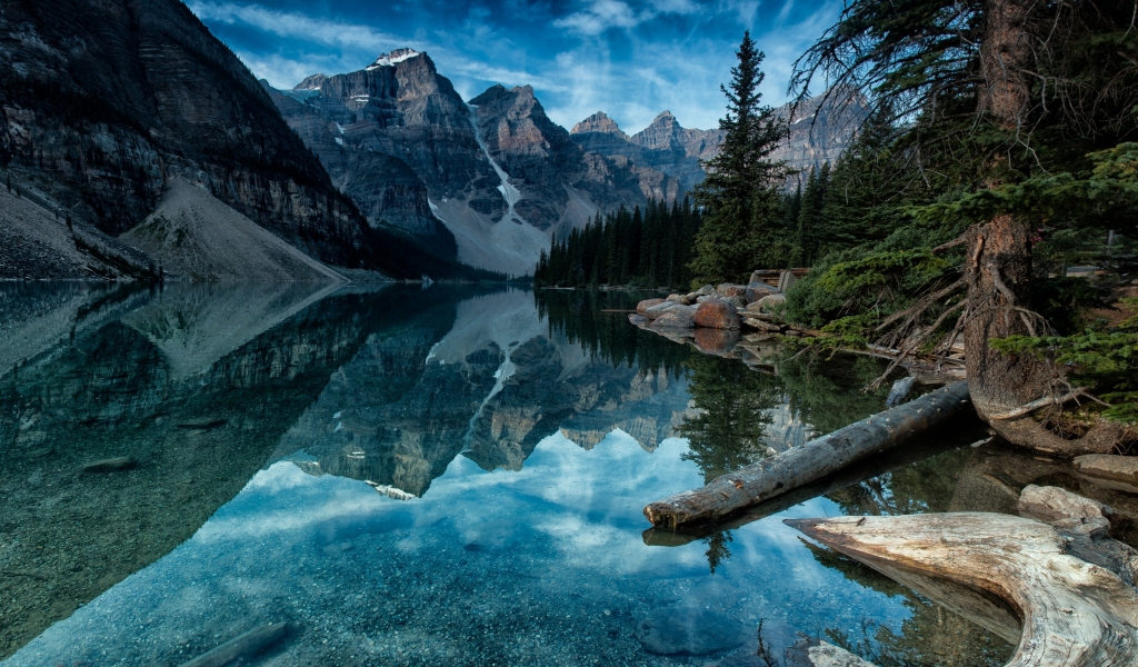 Moraine Lake Alberta Canada for 1024 x 600 widescreen resolution
