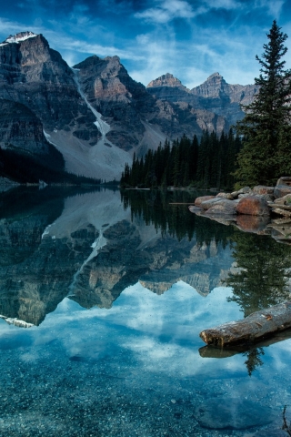Moraine Lake Alberta Canada for 320 x 480 iPhone resolution
