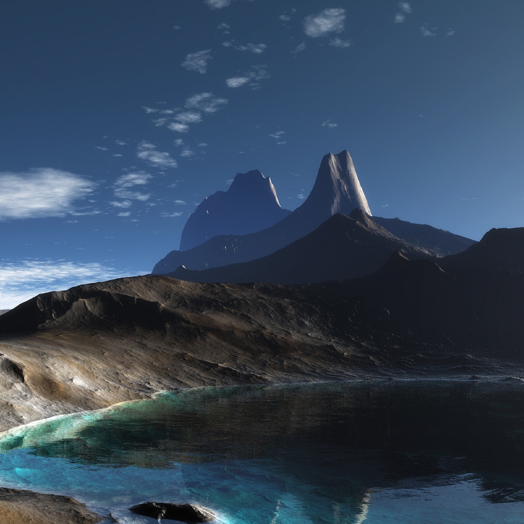 Mountain Lake for 1024 x 1024 iPad resolution