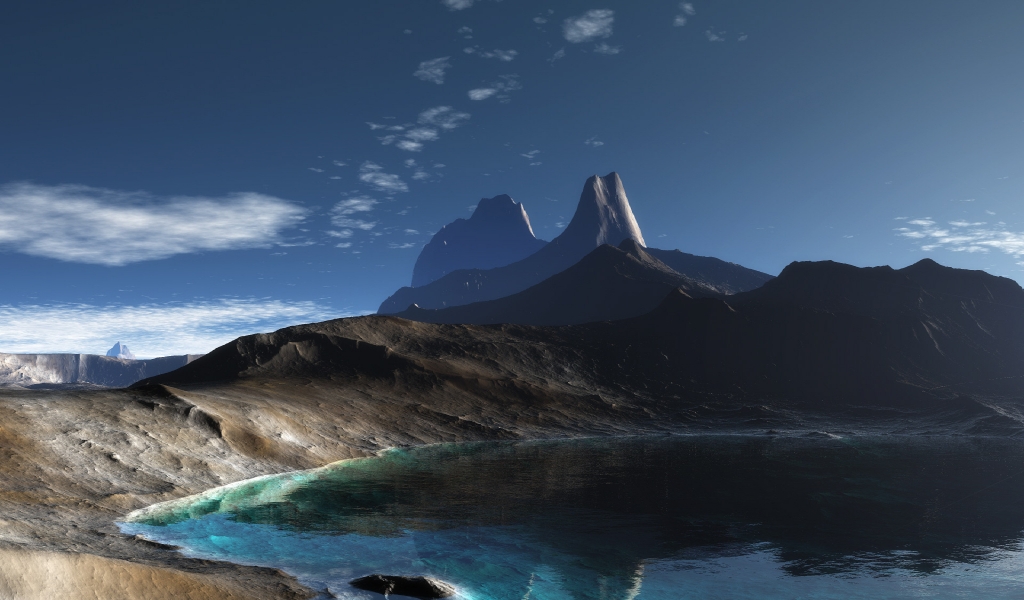 Mountain Lake for 1024 x 600 widescreen resolution
