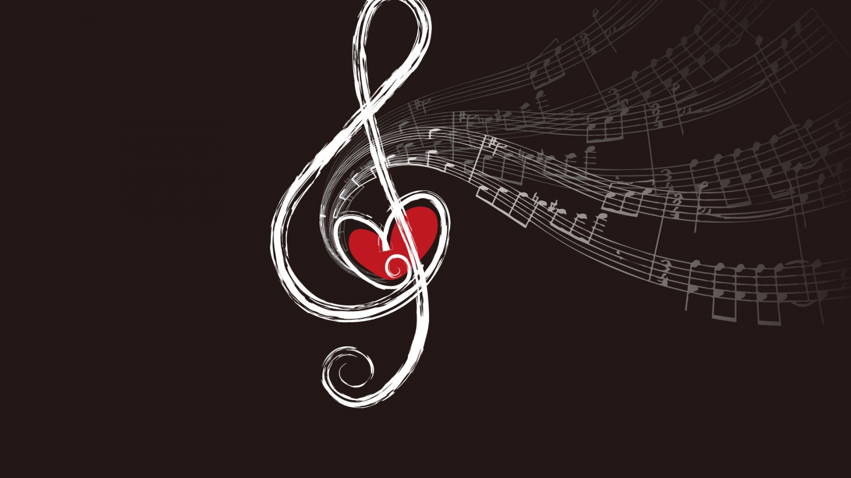 Musical Note of Love for 1680 x 945 HDTV resolution