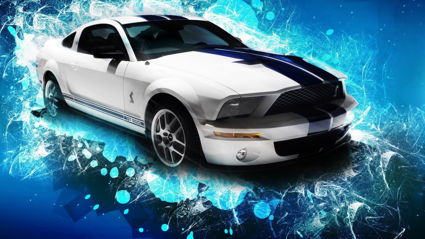 Mustang GT Front Angle for 1366 x 768 HDTV resolution