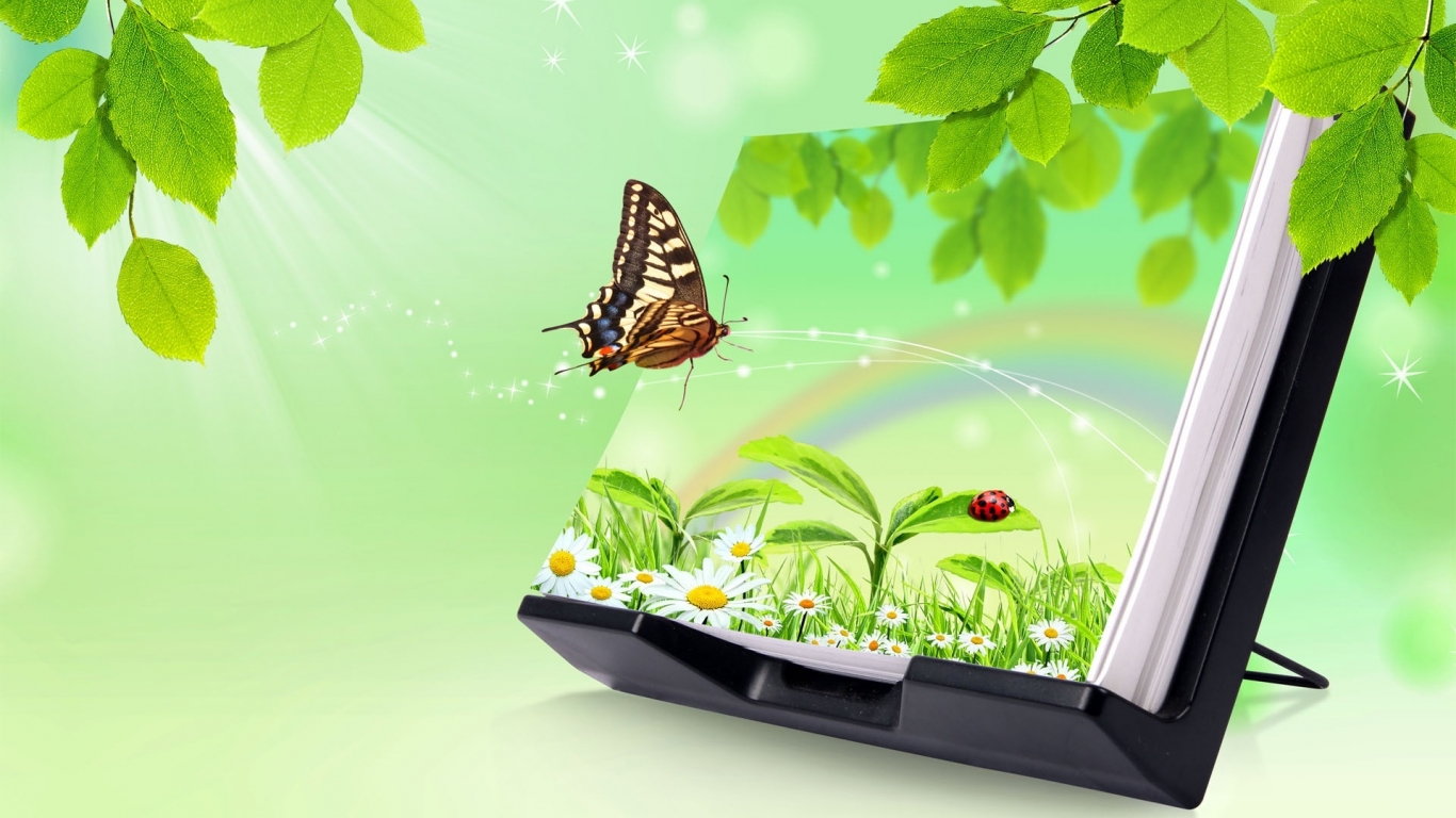 Nature 3D Abstract  View for 1366 x 768 HDTV resolution