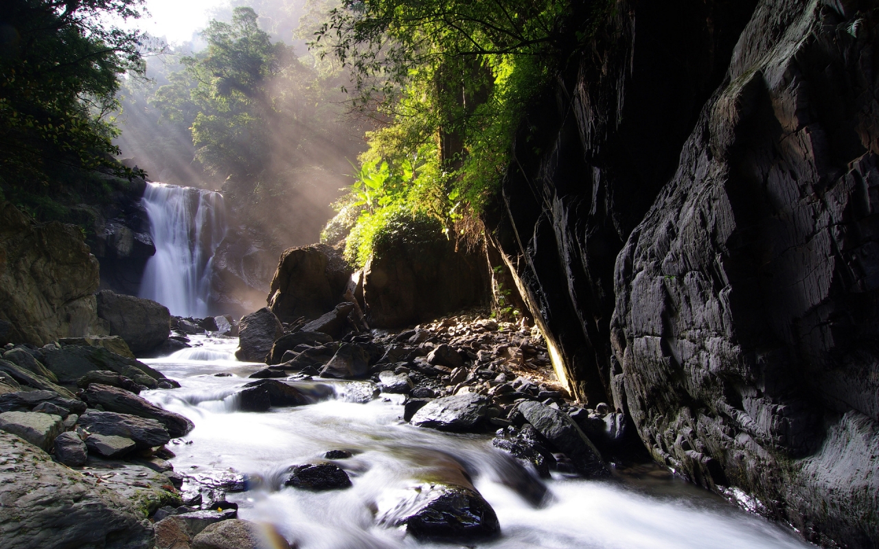 Nei-Dong Waterfall for 1280 x 800 widescreen resolution