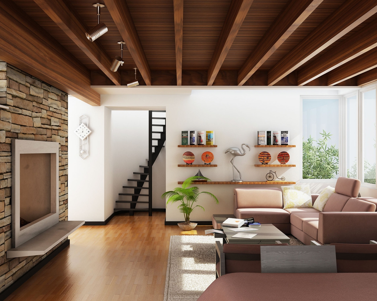 New Living Room Design for 1280 x 1024 resolution