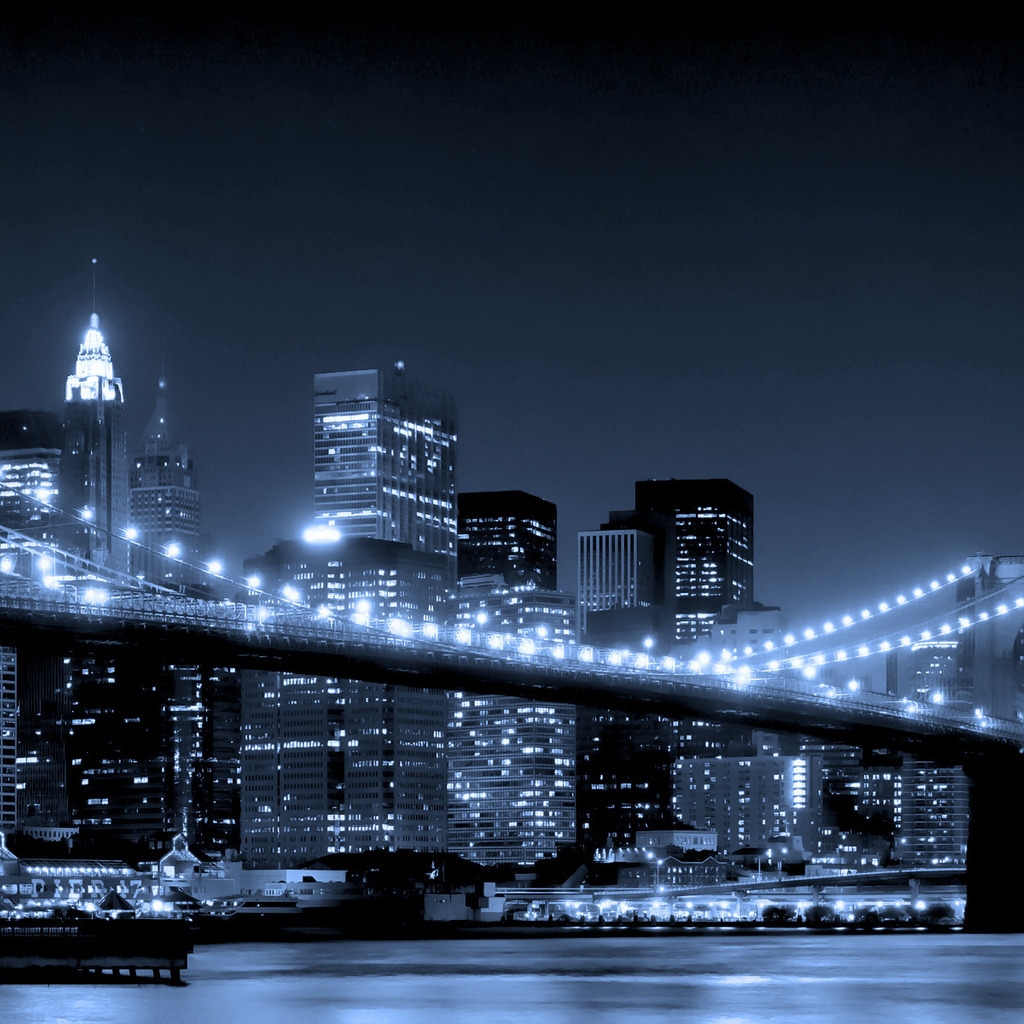 New York Brooklyn Bridge for 1024 x 1024 iPad resolution