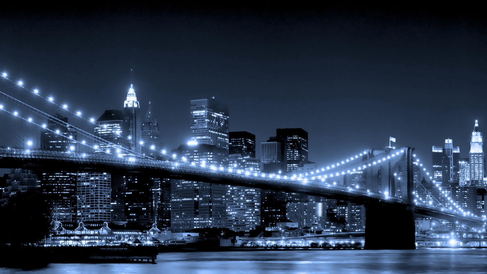 New York Brooklyn Bridge for 1680 x 945 HDTV resolution