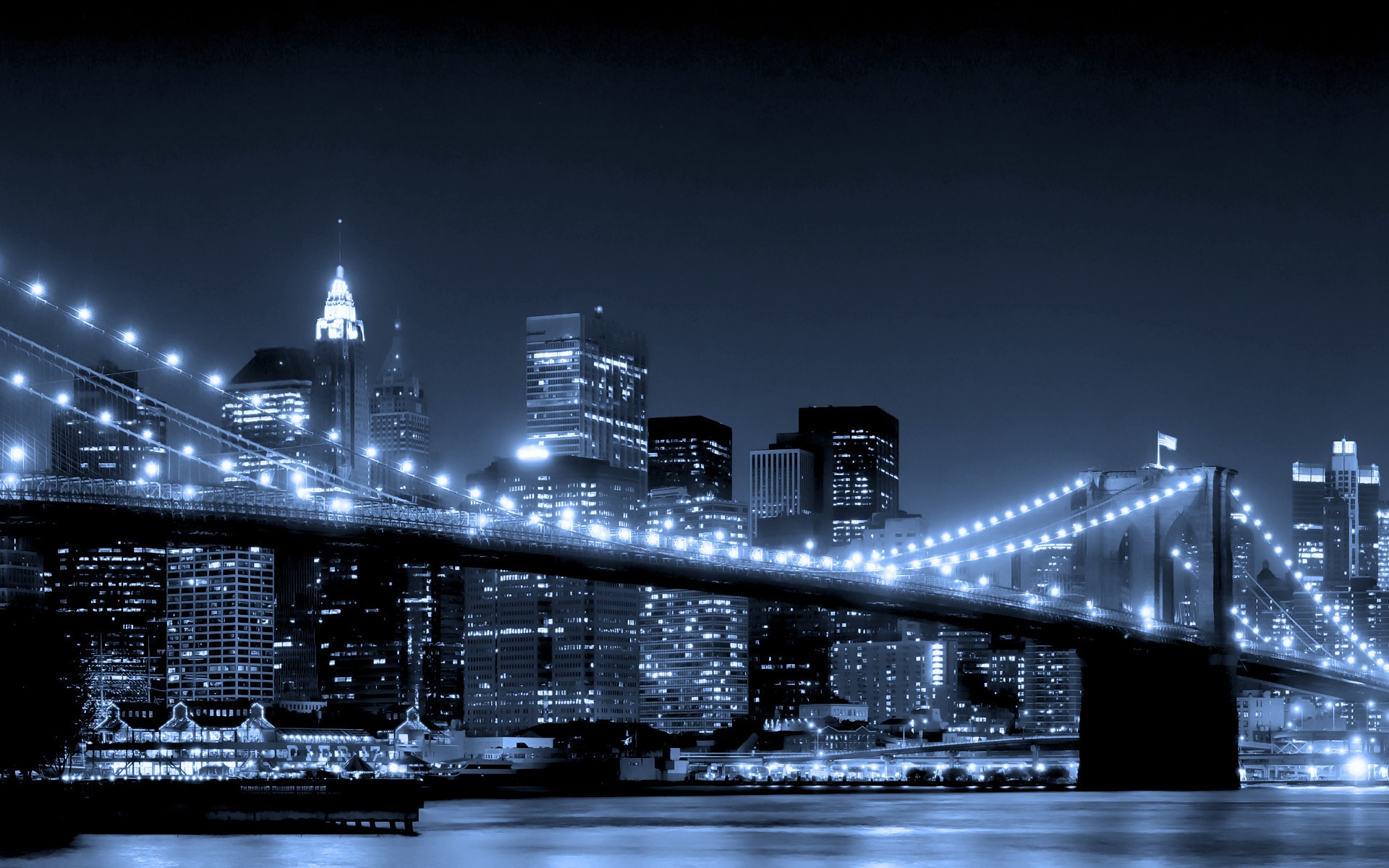 New York Brooklyn Bridge for 1920 x 1200 widescreen resolution