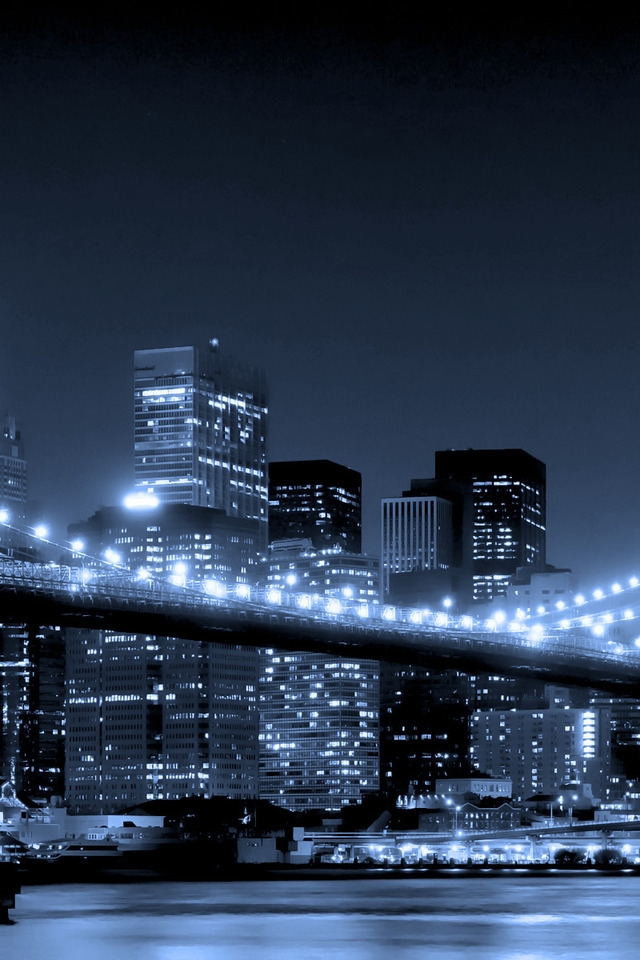 New York Brooklyn Bridge for 640 x 960 iPhone 4 resolution