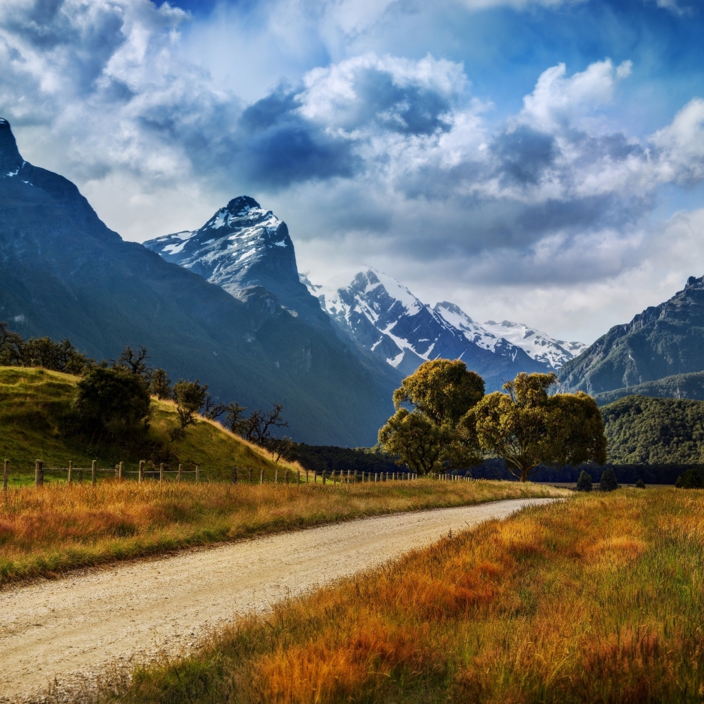New Zealand Summer Landscape for 1024 x 1024 iPad resolution