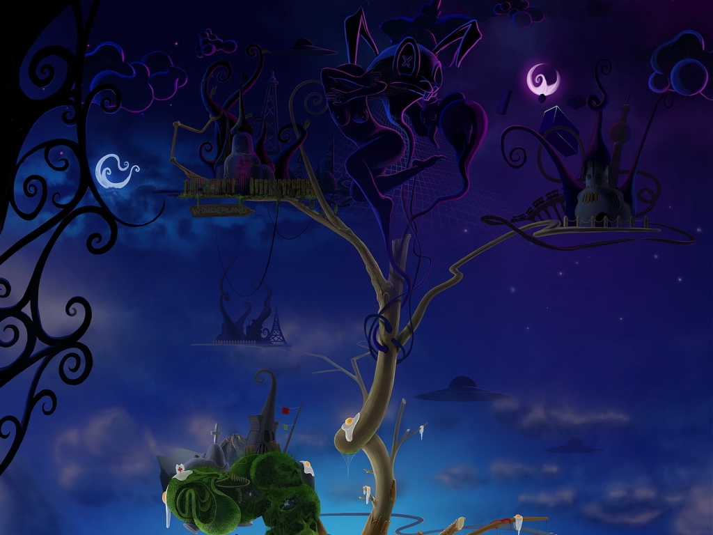 Night in Wonderland for 1024 x 768 resolution