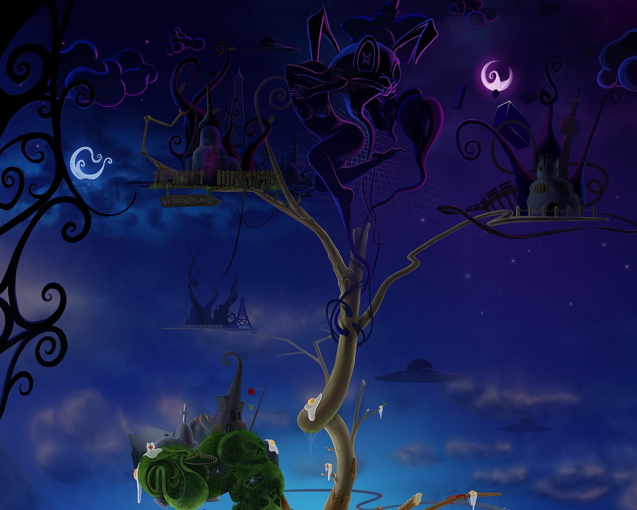 Night in Wonderland for 1280 x 1024 resolution