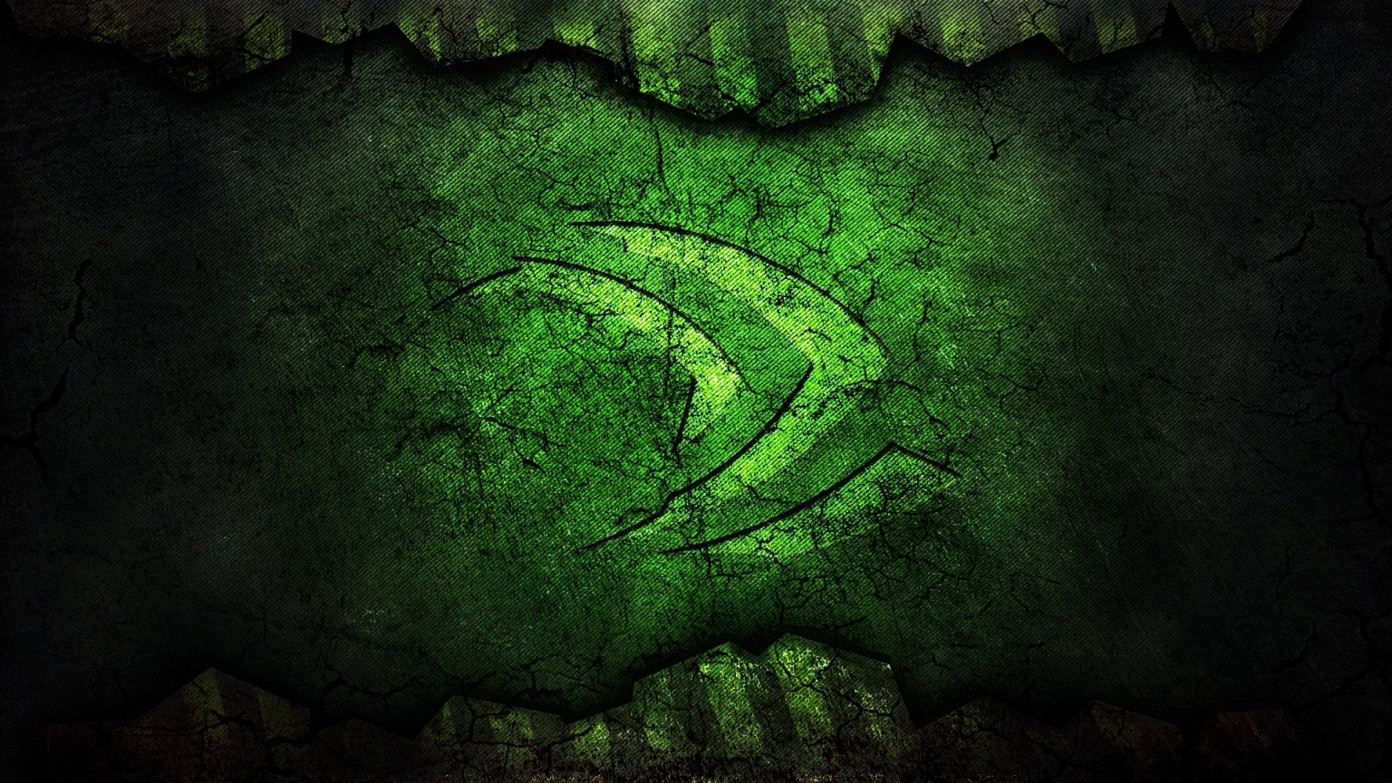 Nvidia Green Logo for 1536 x 864 HDTV resolution