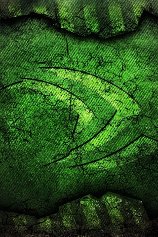 Nvidia Green Logo for 320 x 480 iPhone resolution