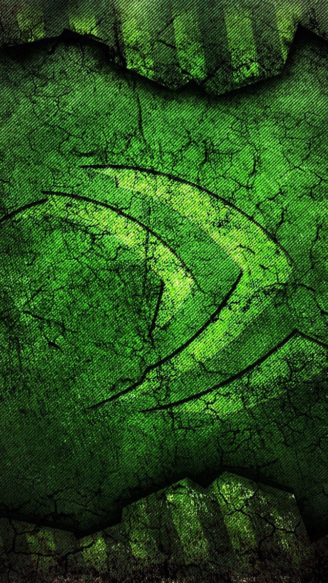 Nvidia Green Logo for 640 x 1136 iPhone 5 resolution