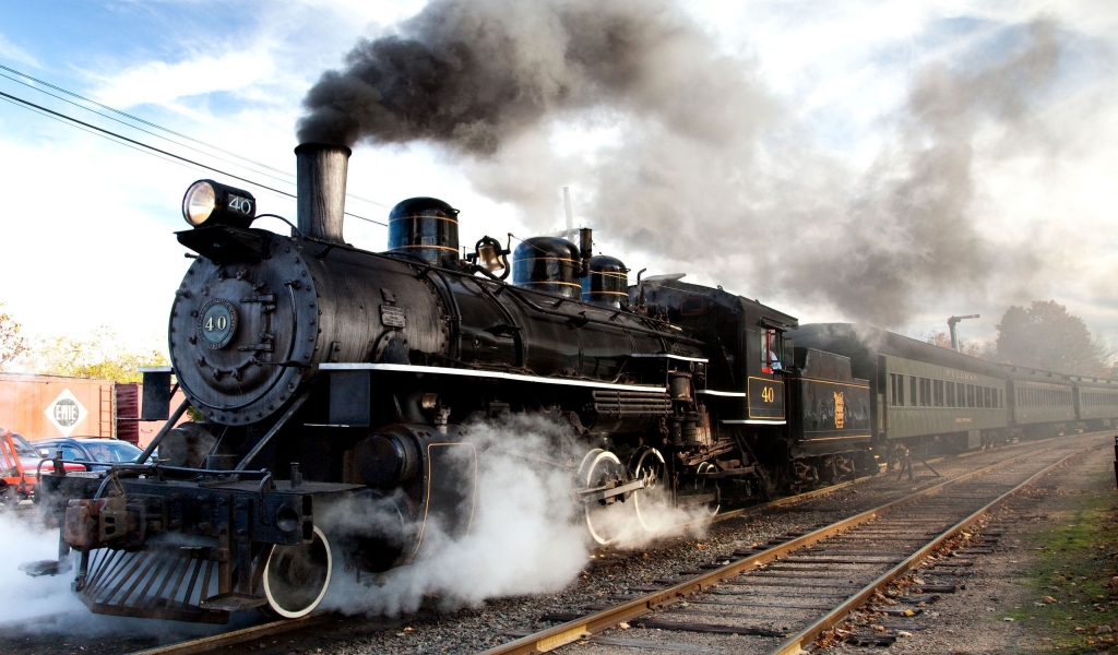 Old Steam Train for 1024 x 600 widescreen resolution