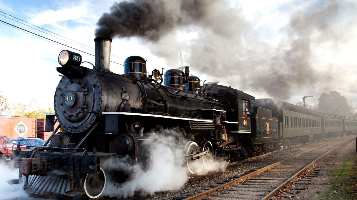 Old Steam Train for 1366 x 768 HDTV resolution