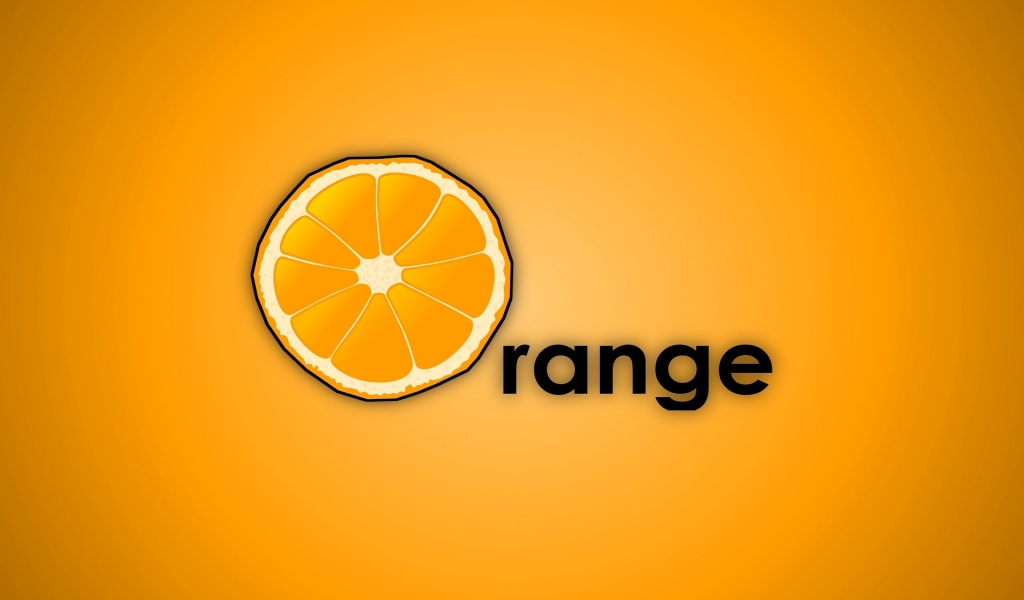 Orange Drawing for 1024 x 600 widescreen resolution