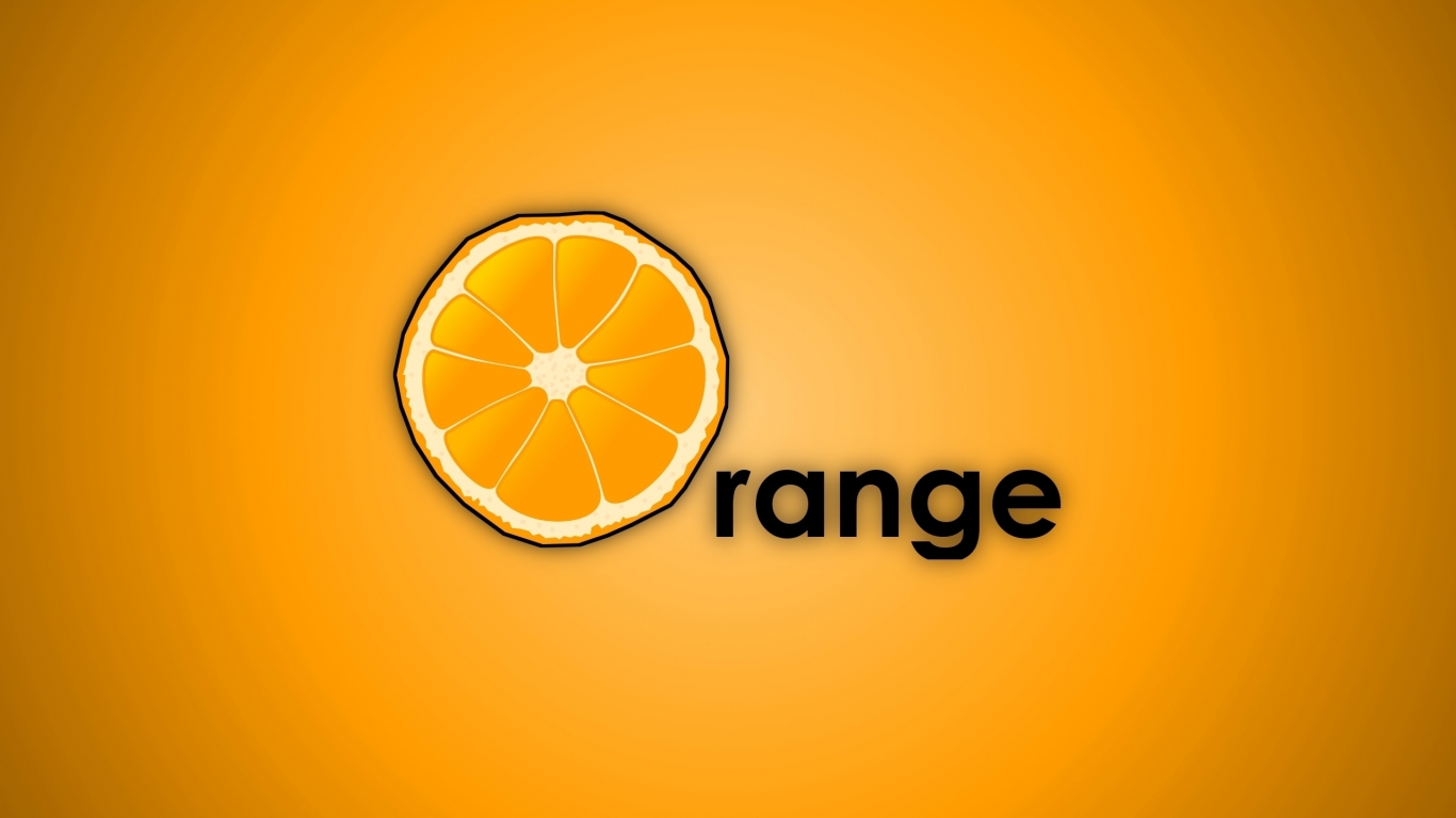 Orange Drawing for 1366 x 768 HDTV resolution