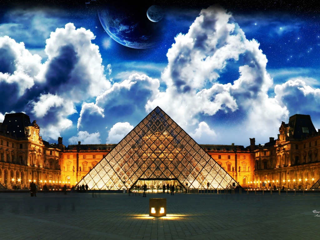 Over the Louvre for 1024 x 768 resolution