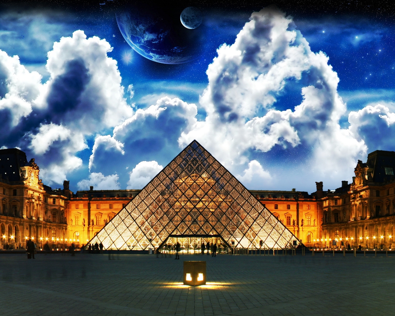 Over the Louvre for 1280 x 1024 resolution