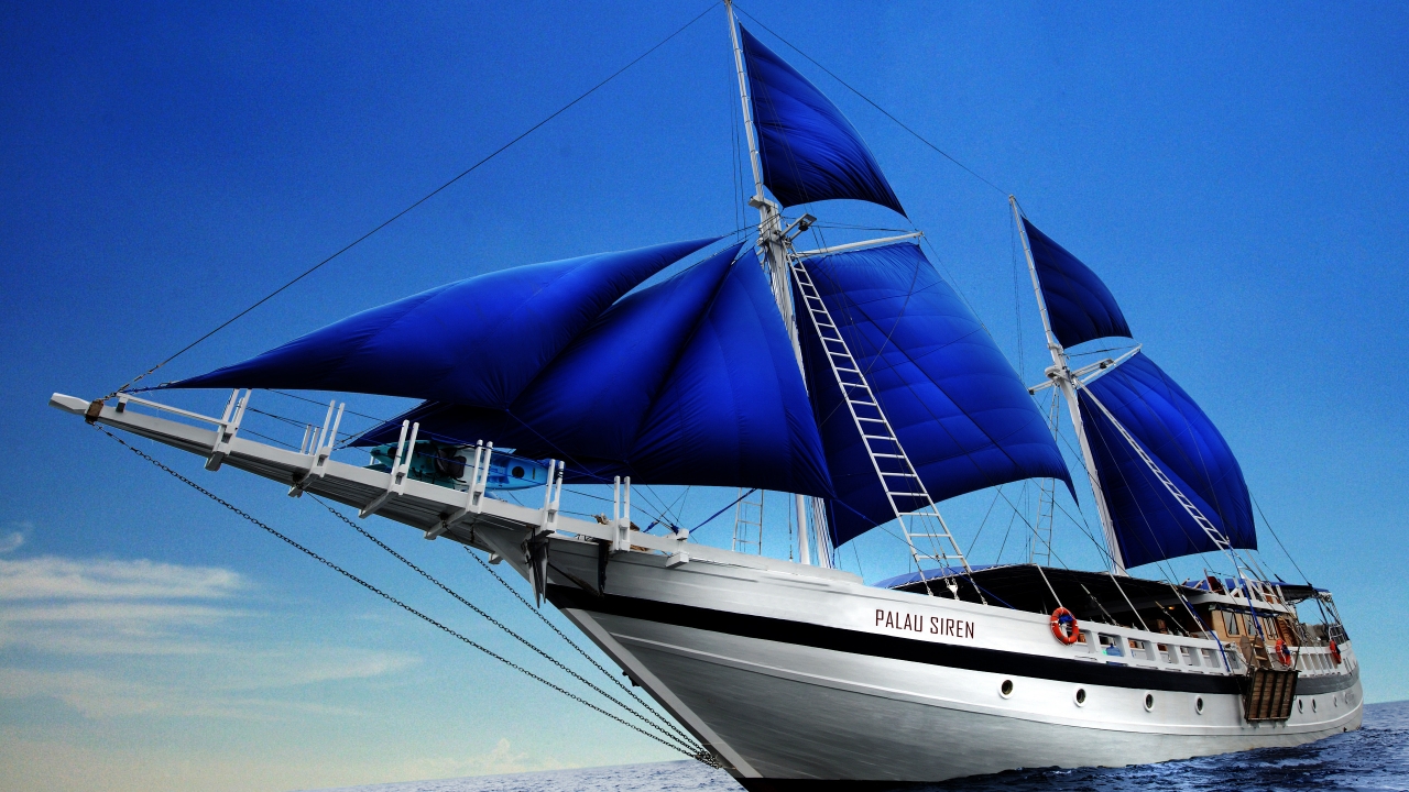 Palau Siren Boat for 1280 x 720 HDTV 720p resolution