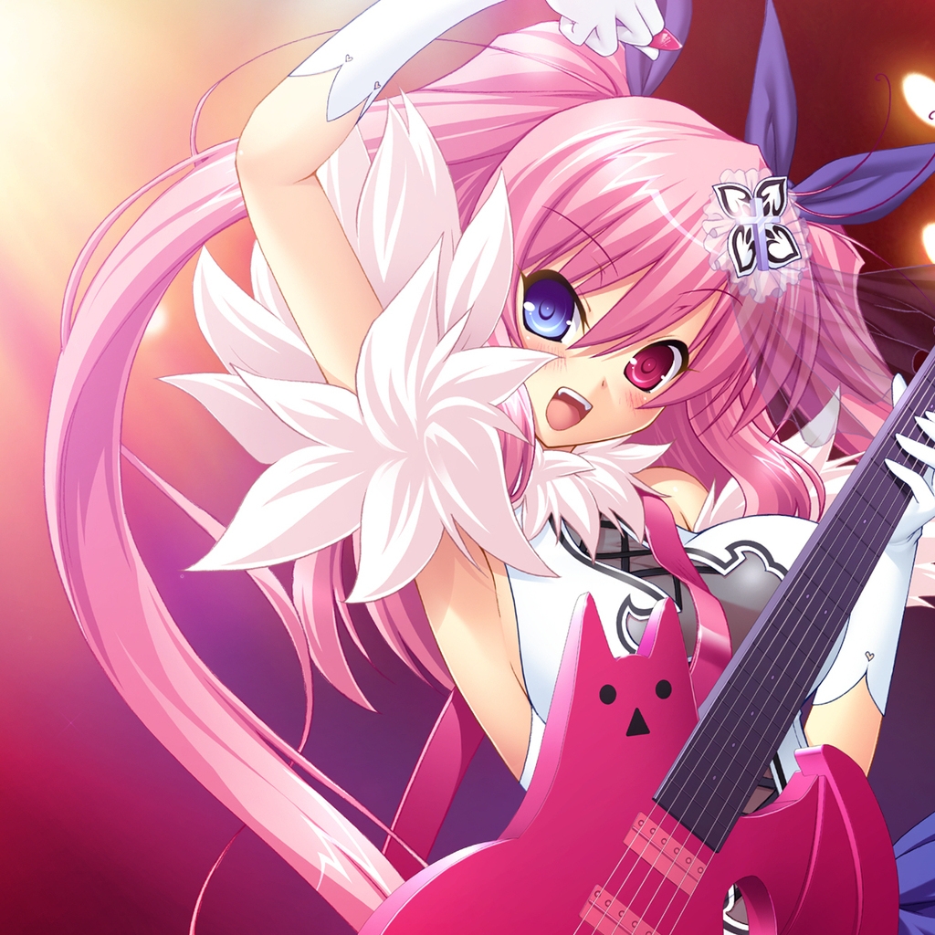 Pink Anime Girl for 1024 x 1024 iPad resolution