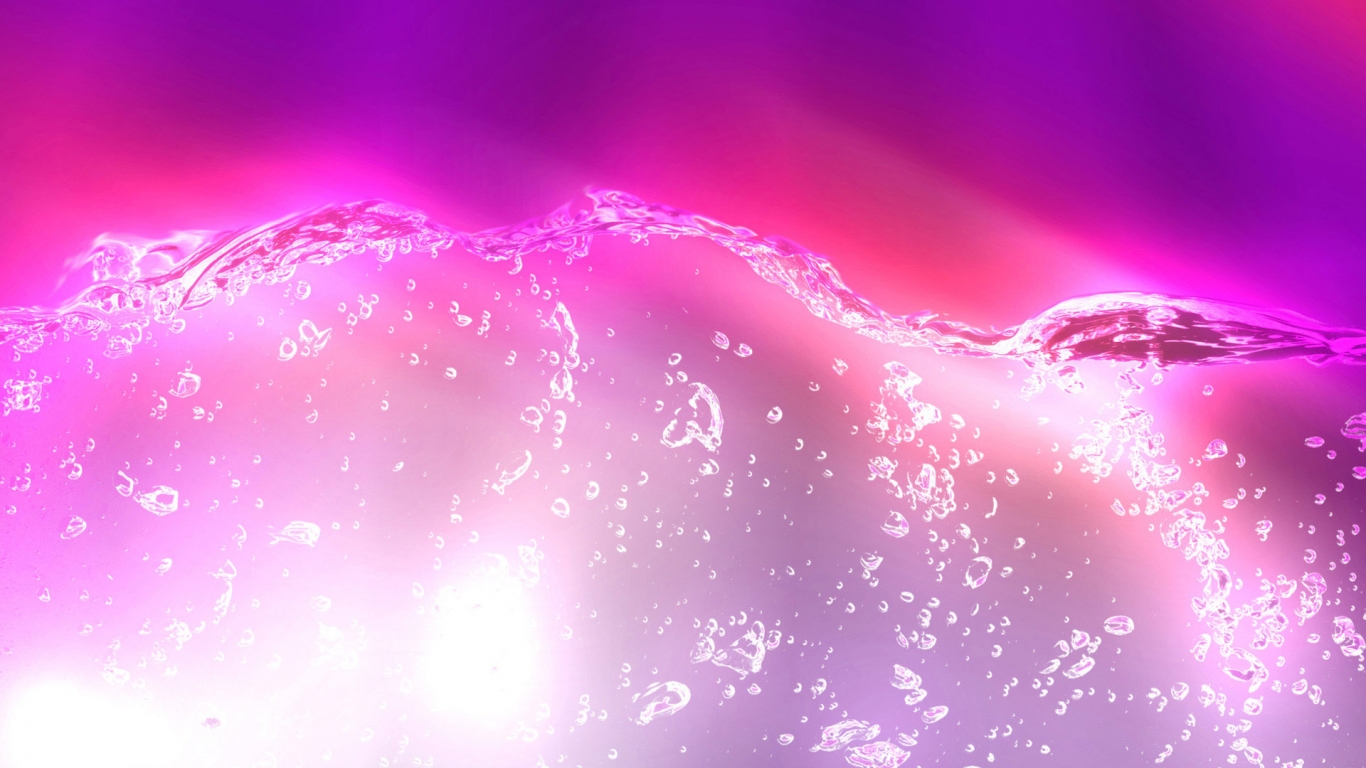 Pink water for 1366 x 768 HDTV resolution