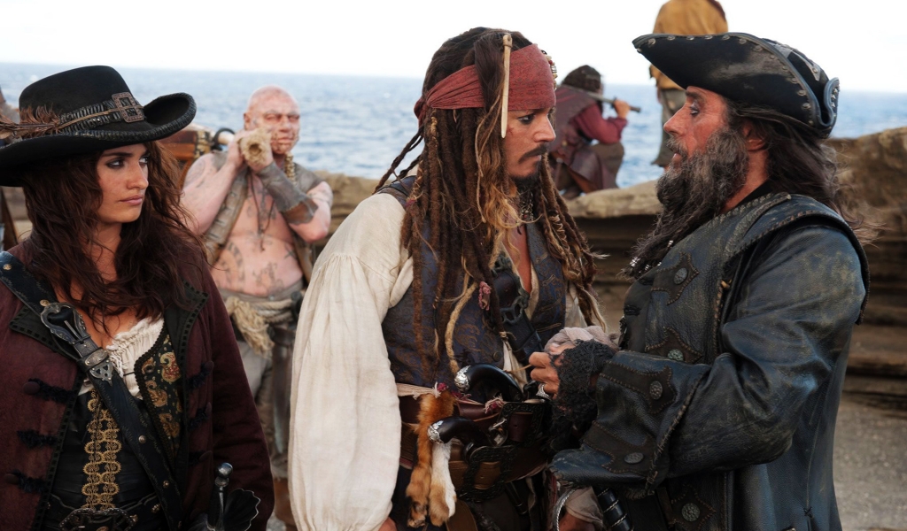 Pirates of the Caribbean 4 for 1024 x 600 widescreen resolution