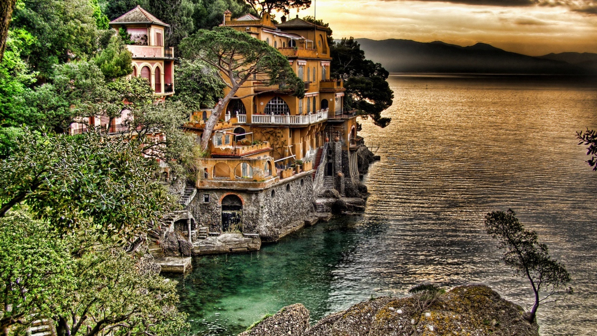 Portofino Coast View for 1920 x 1080 HDTV 1080p resolution