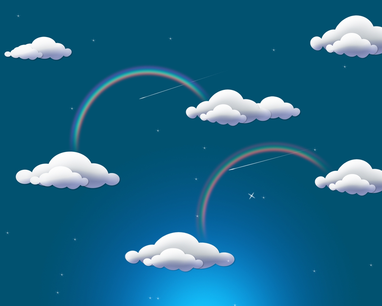 Rainbow and Clouds for 1280 x 1024 resolution
