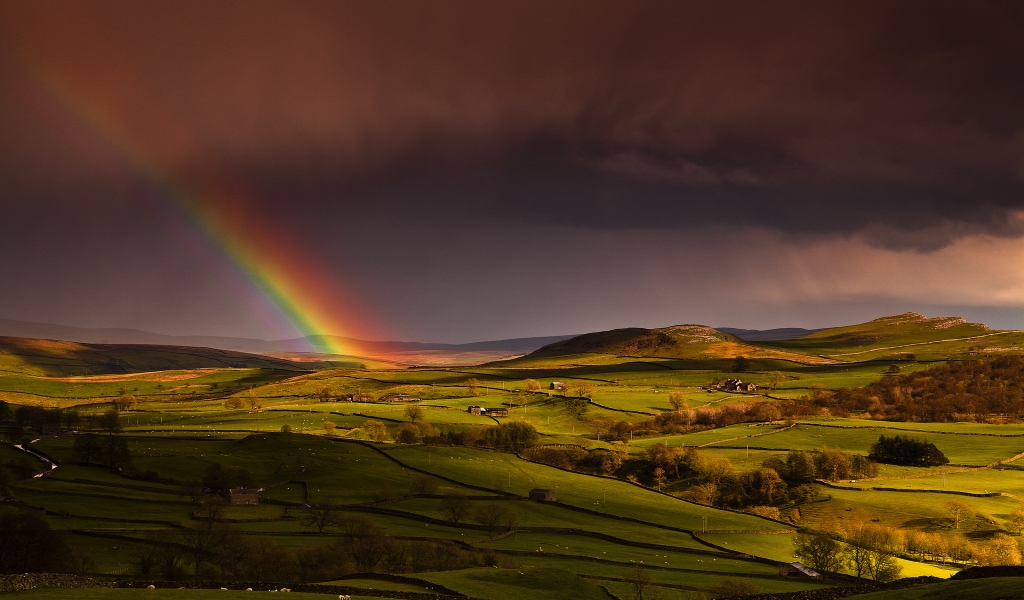 Rainbow Landscape for 1024 x 600 widescreen resolution