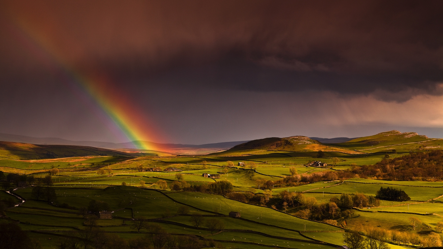 Rainbow Landscape for 1536 x 864 HDTV resolution