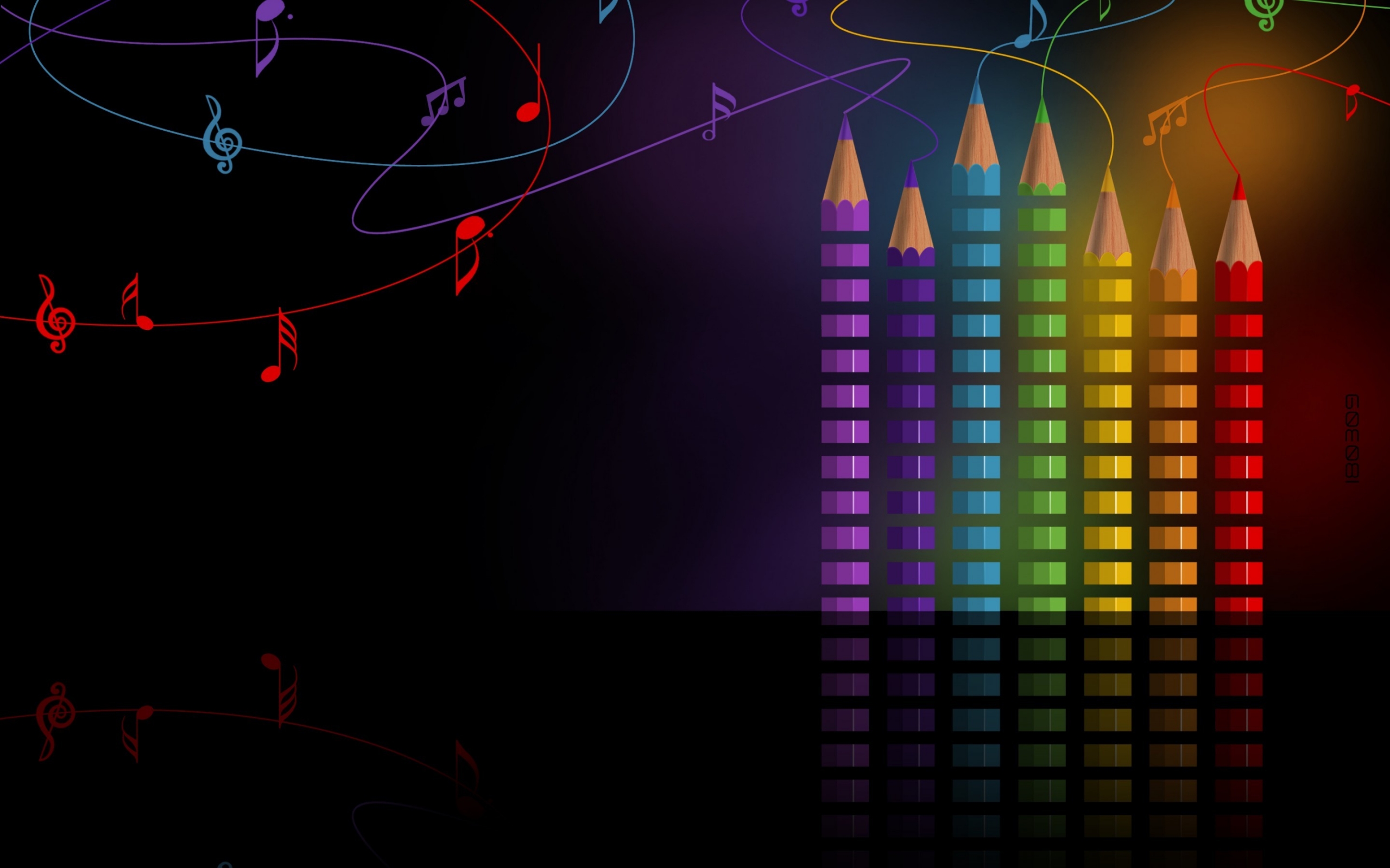 Rainbow Pencils for 2560 x 1600 widescreen resolution