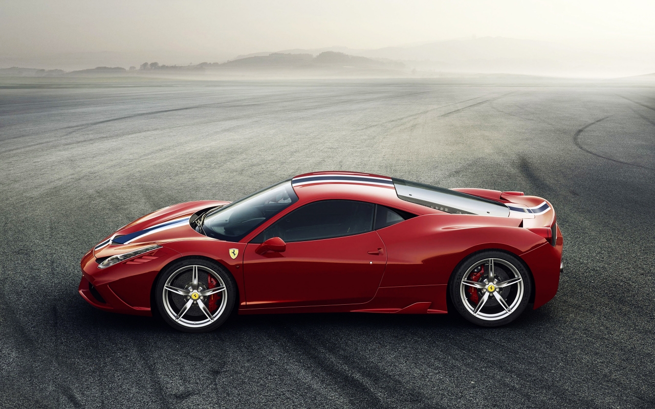 Red Ferrari 458 Speciale for 1280 x 800 widescreen resolution