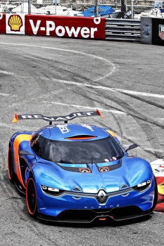 Renault Alpine on Track for 320 x 480 iPhone resolution