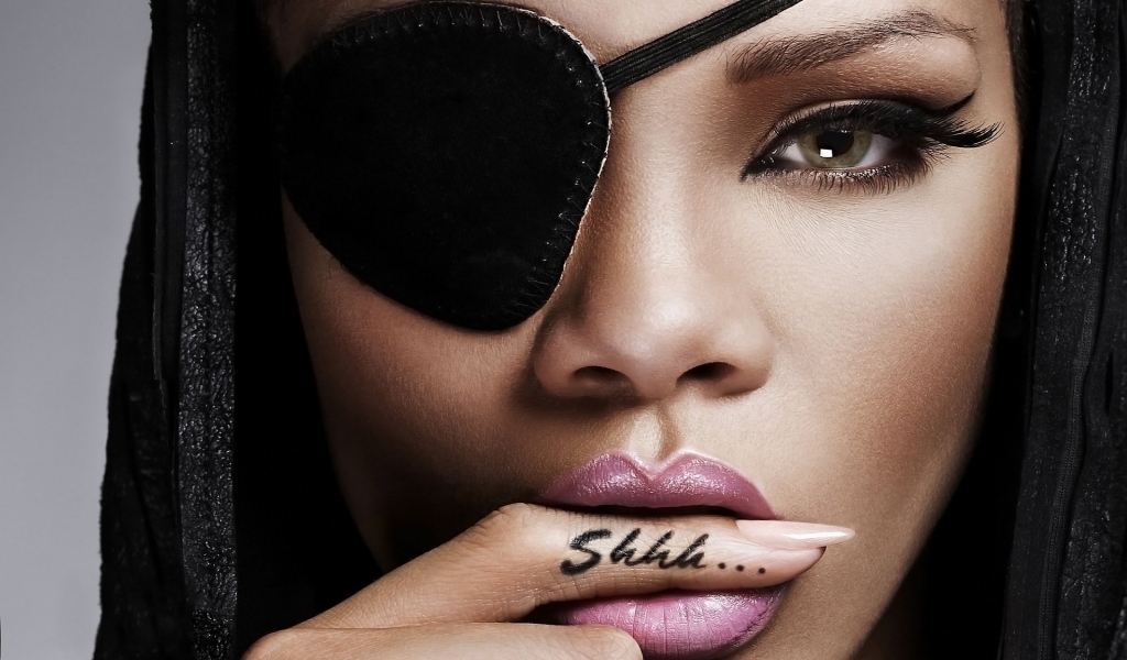 Rihanna Shhh Tattoo for 1024 x 600 widescreen resolution