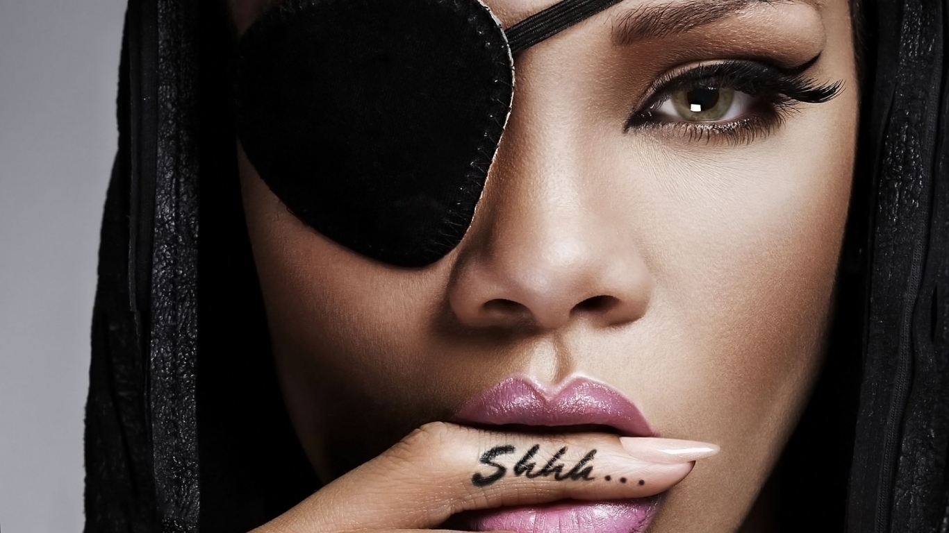 Rihanna Shhh Tattoo for 1366 x 768 HDTV resolution