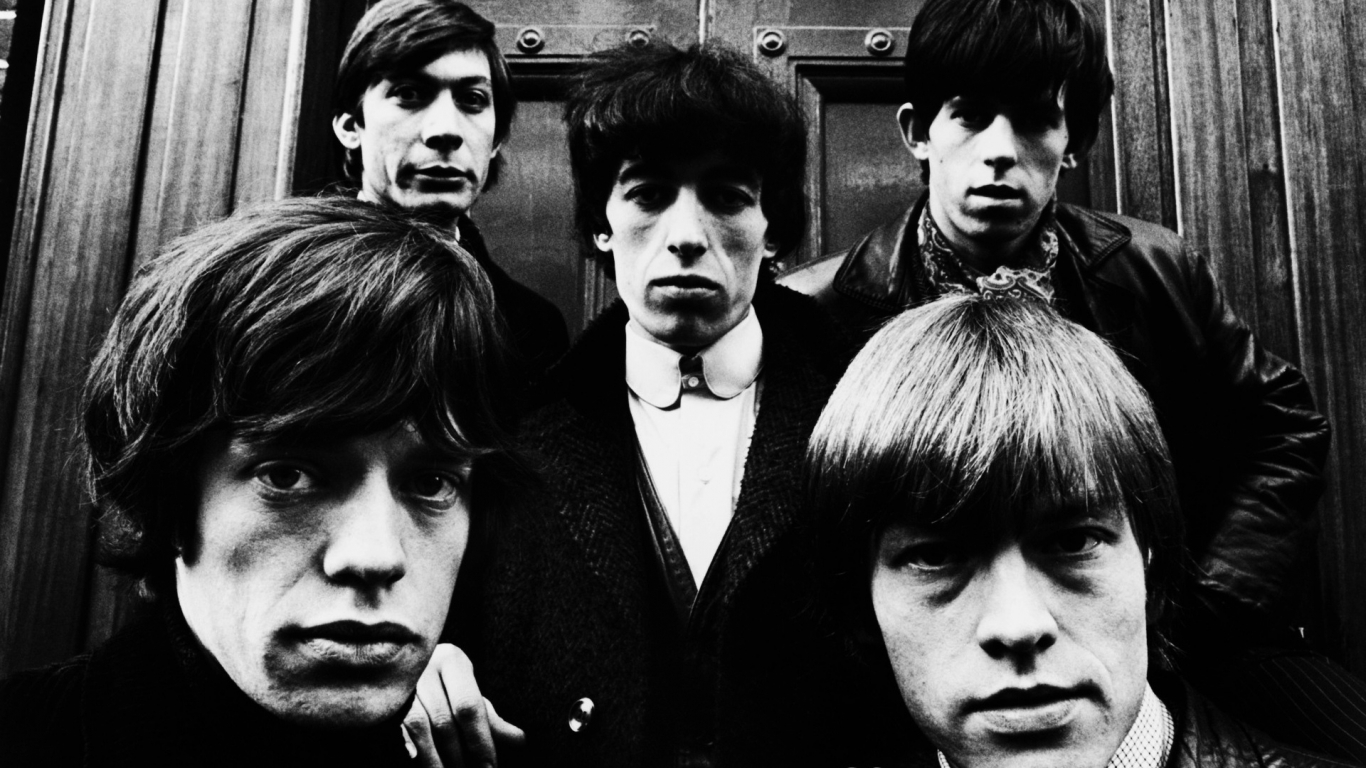 Rolling Stones Black and White for 1366 x 768 HDTV resolution