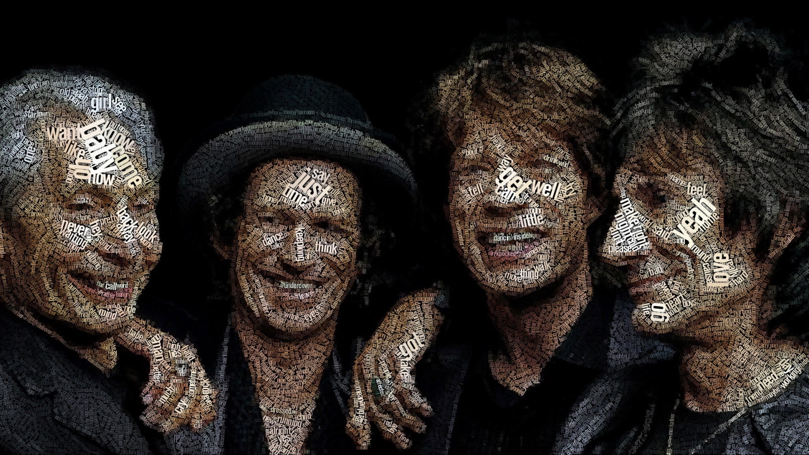Rolling Stones Members for 1600 x 900 HDTV resolution