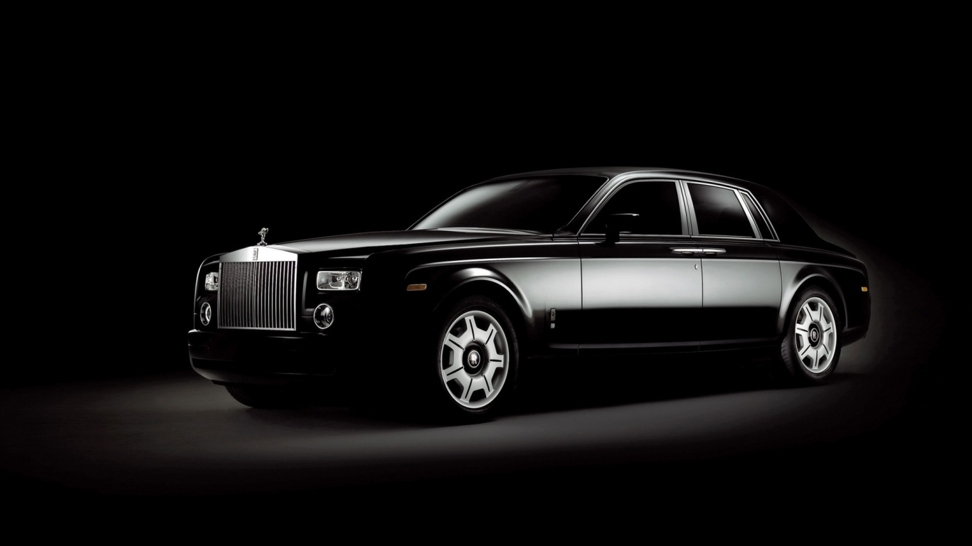 Rolls Royce Phantom Black for 1366 x 768 HDTV resolution