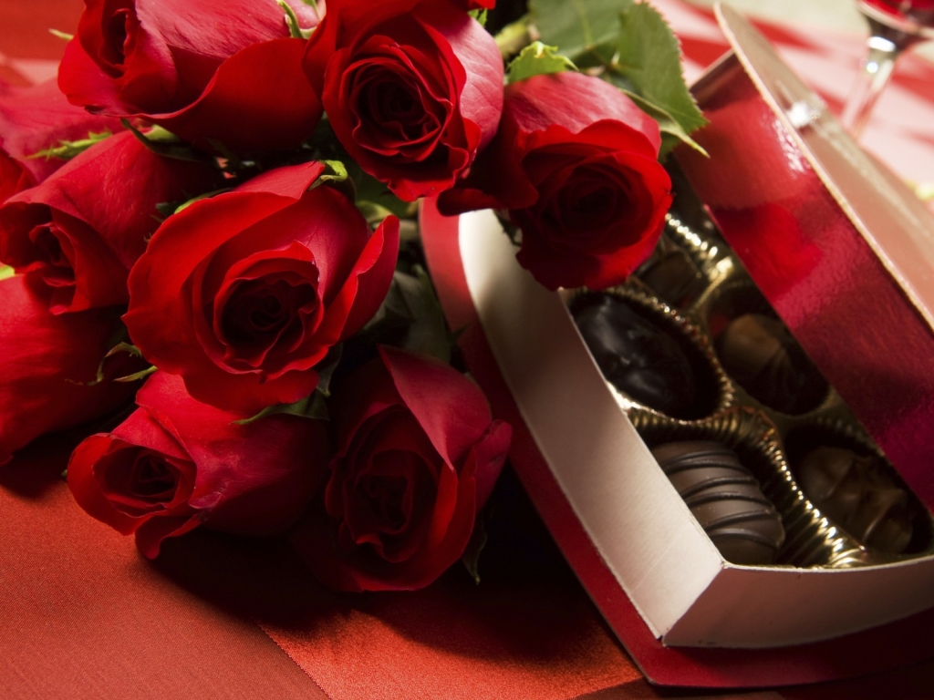 Roses And Chocolate for 1024 x 768 resolution