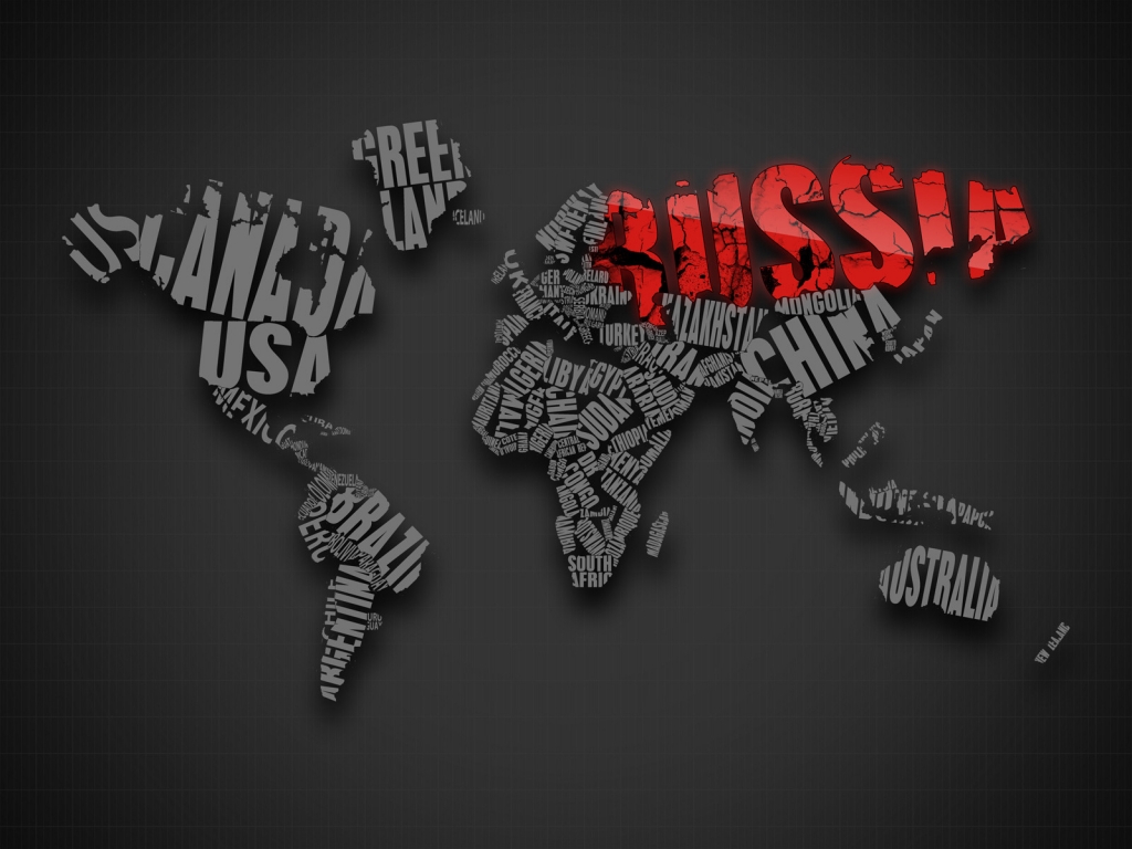 Russia on the Map for 1024 x 768 resolution