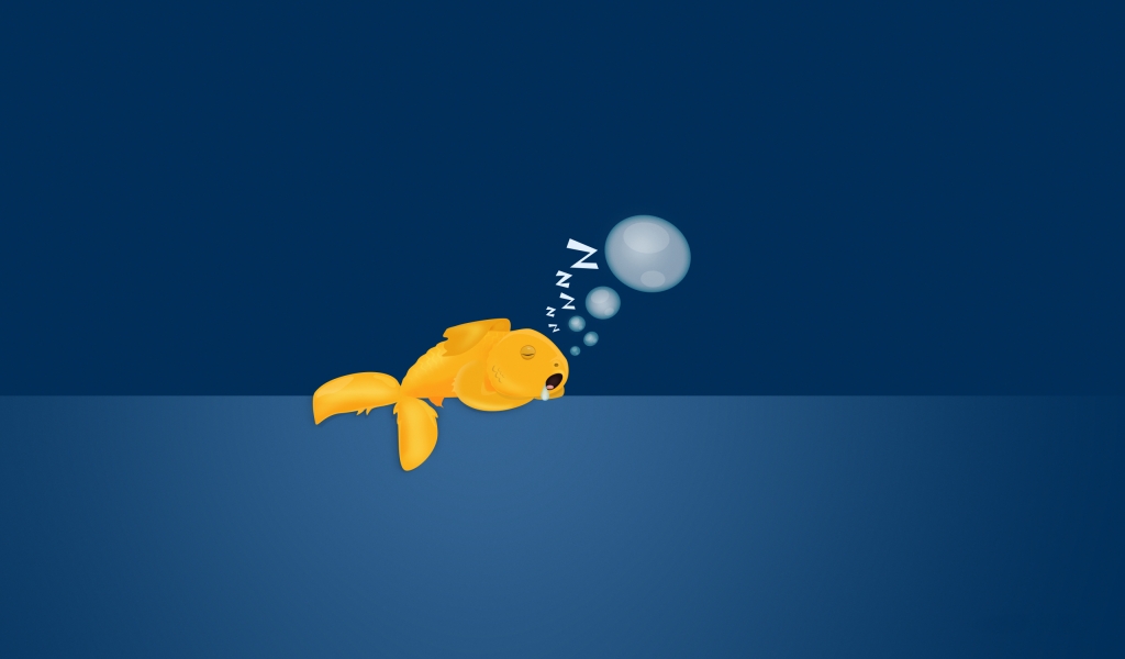 Sad Gold Fish for 1024 x 600 widescreen resolution