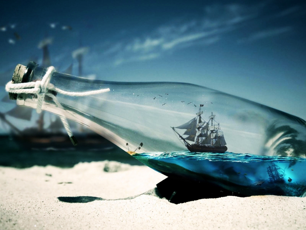Sailing in a Bottle for 1024 x 768 resolution